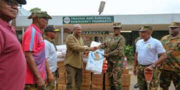 President Mahama Donates Essential Supplies to 37 Military Hospital, Mamobi Polyclinic